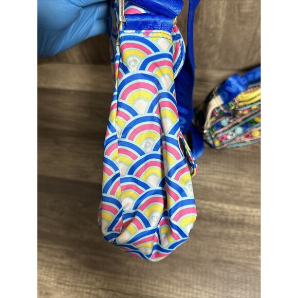 2 Harajuku Lovers Gwen Stefani Colorful Purse Crossbody Bag Smiley face Hearts - Picture 4 of 16